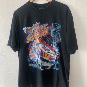 Black Short Sleeve Racing Graphic Tee